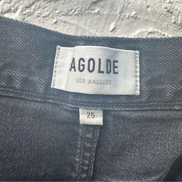 AGOLDE 90's Jeans Women 25 Distressed Straight Leg Button Fly Organic Cotton - Picture 9 of 9